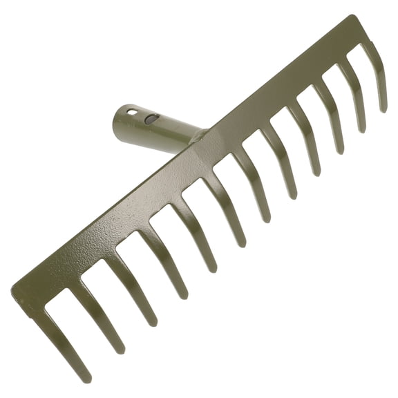 LOLIPPYY Metal Garden Rake Head with 12 Teeth for Easy Soil Loosening and Leaf Removal