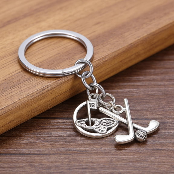 LOLIPPYY Metal Golf Cart Keychain Pendant - Car Key and Sports Bag Accessory for Golf