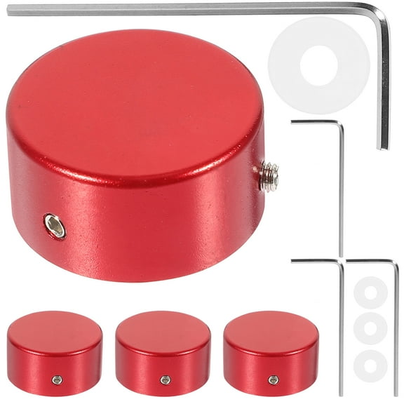 LOLIPPYY Metal Guitar Effect Pedal Footswitch Topper 0.9x0.5in 1 Set for Recording Studio