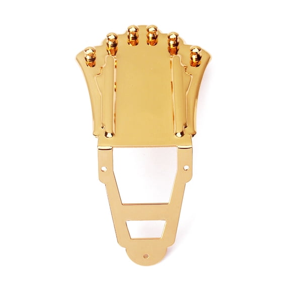 LOLIPPYY Metal Guitar Tailpiece for Jazz Guitar 1Pack Golden Replacement Part