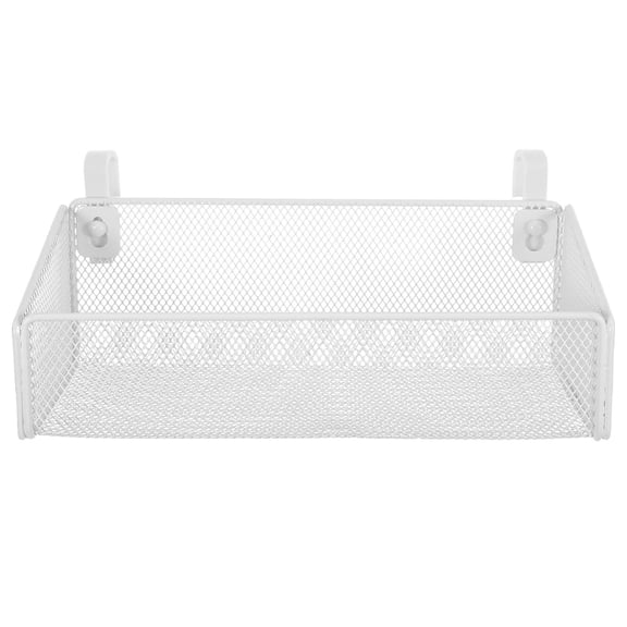 LOLIPPYY Metal Hat Racks Bedside Hanging Basket White Wall Mounted Storage Space Saving For Students 1 Set