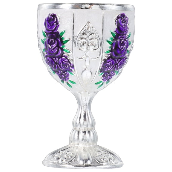 LOLIPPYY Metal Liquor Cup Silver Zinc Alloy Creative Goblet For Home Bar 1Set