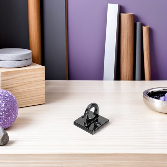 LOLIPPYY Metal Rope Stanchion Hooks Black Wall Mount with Heavy Duty Design for Professional Venues