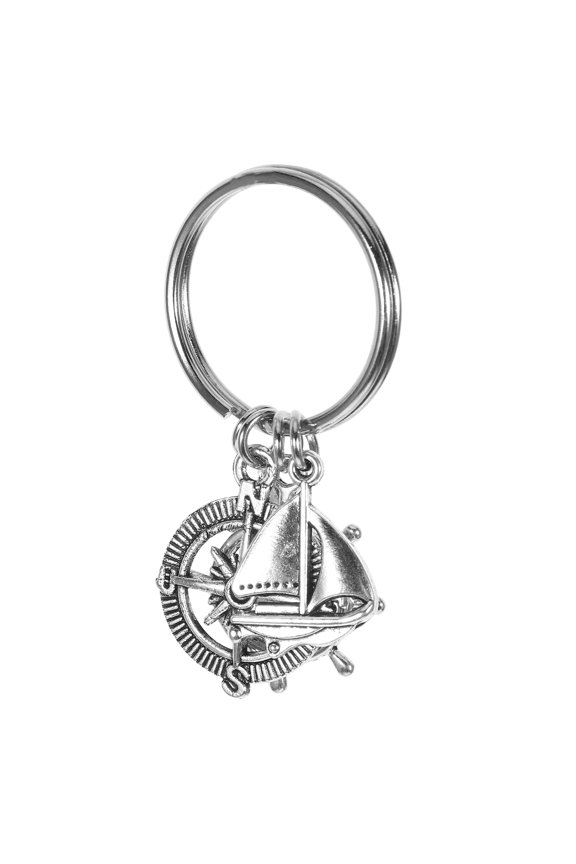 Metal Sailing Keychain with Elegant Design for Stylish Bag and Key Decor