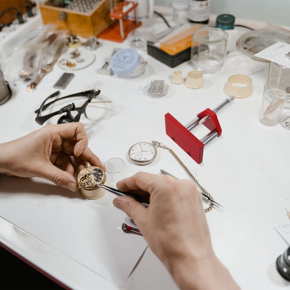 LOLIPPYY Metal Watch Hand Press Tool 2pcs Professional Repair Tool for Hour Minute Second Hands Precise Watchmaker Supplies