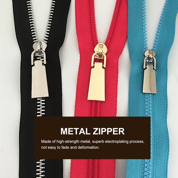LOLIPPYY Metal Zipper Repair Kit with Assorted Color Sliders for Bags, Replacement Tool, 8-Piece Set