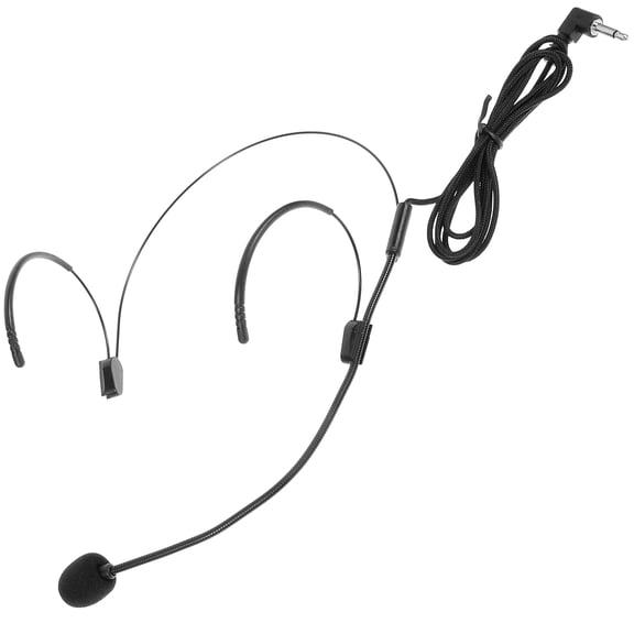 LOLIPPYY Microphone Wired Headset Microphone ABS Black 1Set Back to School