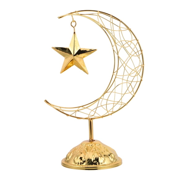 LOLIPPYY Middle Eastern Style Decor Statue Golden Iron Ornament for Tv Cabinet Eid Mubarak 1Pack