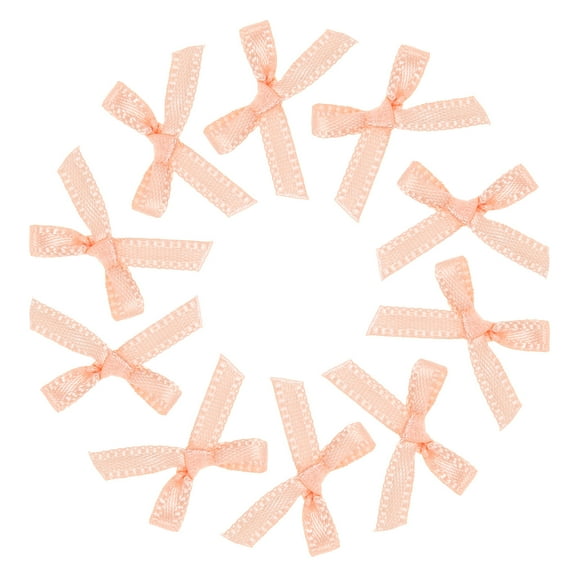 LOLIPPYY Mini Bowknots 40Pcs Pink Cloth for Diy Crafts and