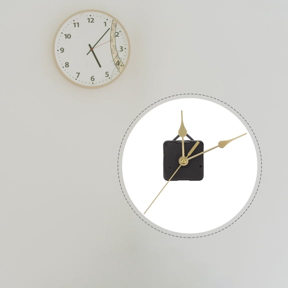 LOLIPPYY Mini Clock Movement Mechanism, Golden Plastic, Accurate Timekeeping for Clock Projects, 1 Piece