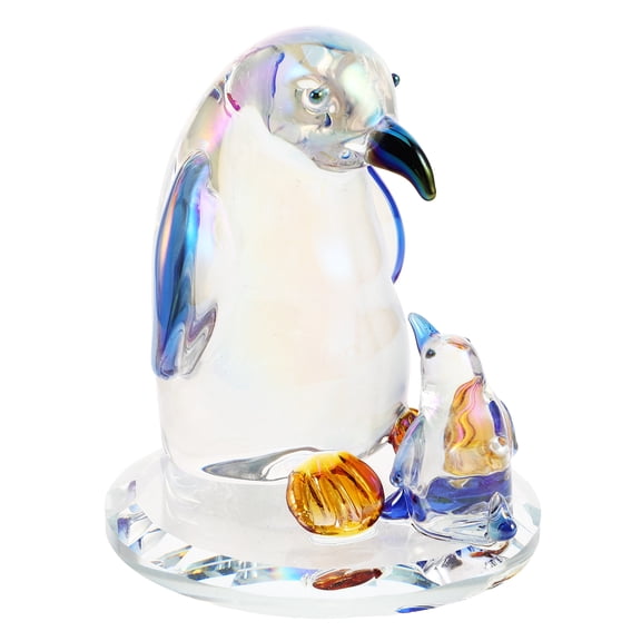 LOLIPPYY Mini Desktop Ornament Crystal Penguin Model Blue For Festive Decorations 1Pcs