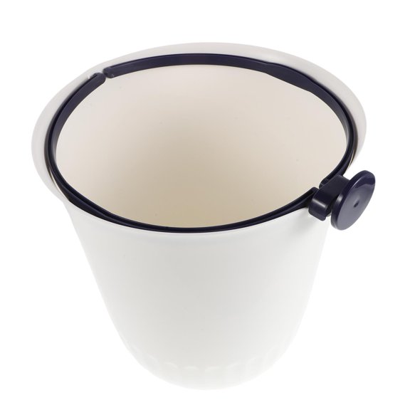 LOLIPPYY Minimalist Blue Plastic Waste Container with Handle for Home Office and Bedroom