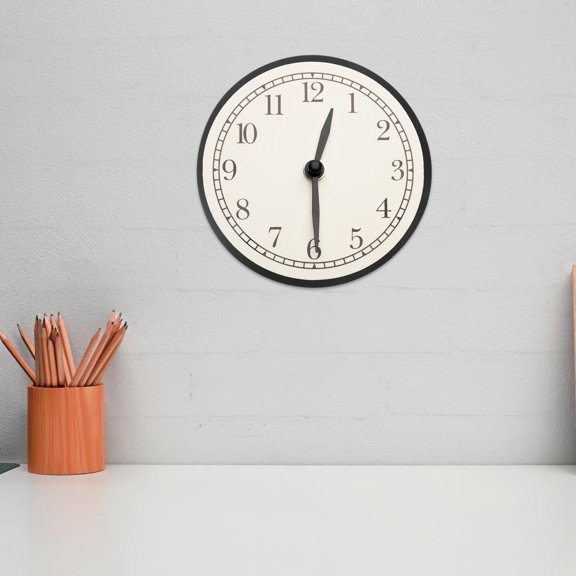 LOLIPPYY Minimalist Wall Clock Border Replacement Plastic Frame Scratch Resistant Black