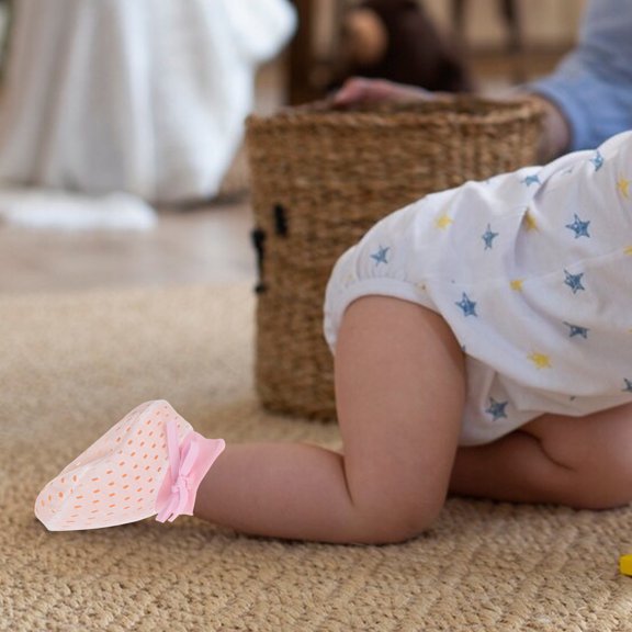 LOLIPPYY Mittens Cotton Pink 1 Pair For Nursing Care Adjustable Drawstring