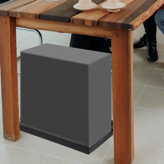 LOLIPPYY Black Plastic Computer Tower Stand with Brake Wheels for Storage