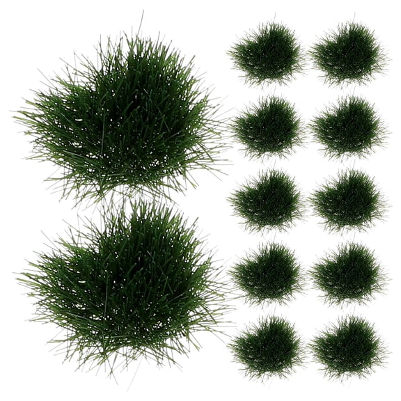 LOLIPPYY Dark Green Artificial Grass Model for Projects, Fake Grass Mat Set for Crafting and Decoration