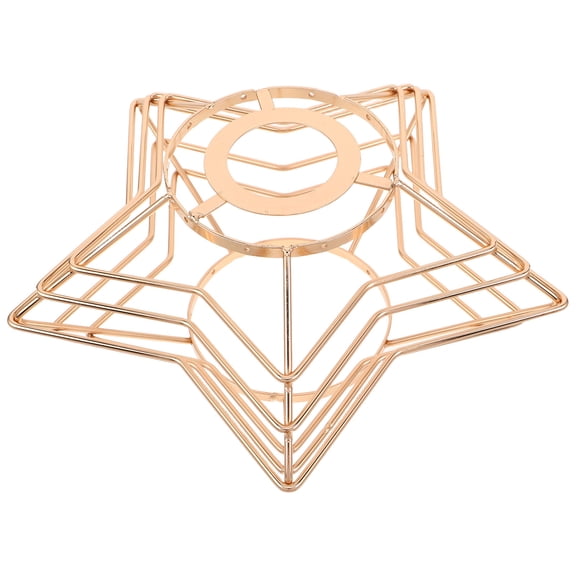 LOLIPPYY Modern Vintage Golden Metal Wire Lampshade Frame for E27 Socket Pendant Light