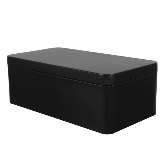 LOLIPPYY Money Organizer Box Black Metal Cash Holder for Bills and Currency Storage