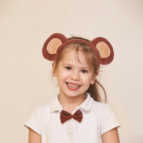 LOLIPPYY Monkey Costume Set with Ears Headband Tail and Bow Tie for Party Supplies in Coffee Color Small Size