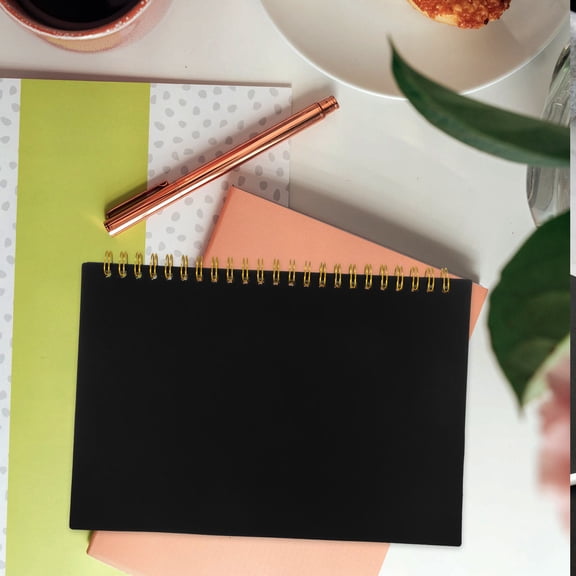 LOLIPPYY Monthly Expense Tracker Notebook with Black PP Paper, Simple Design, Ideal for Office Use, 1 Pack