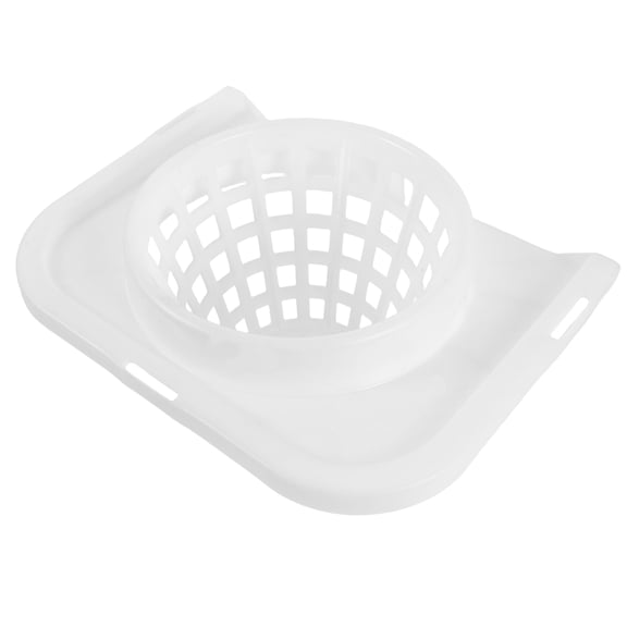 LOLIPPYY White Mop Bucket with Colander Insert for Quick Water Drainage and Splash Guard, Cleaning Accessory