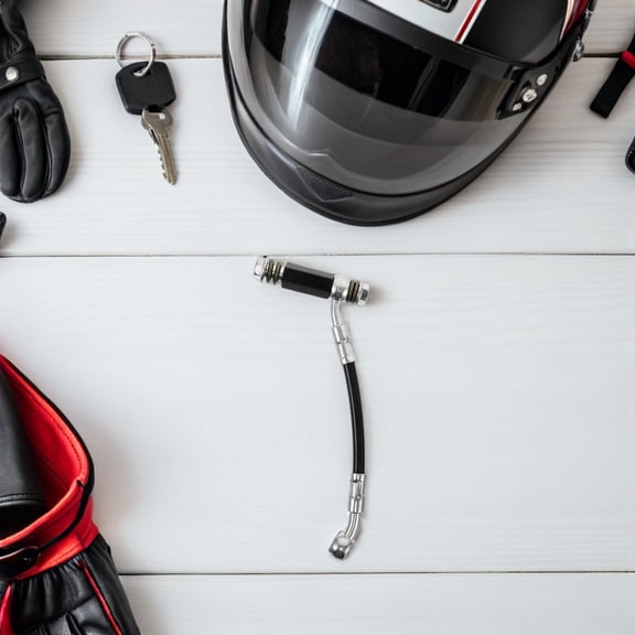 LOLIPPYY Motorcycle Brake Line Adapter Connector Black Metal Hydraulic Brake Hose Extension for Easy Installation