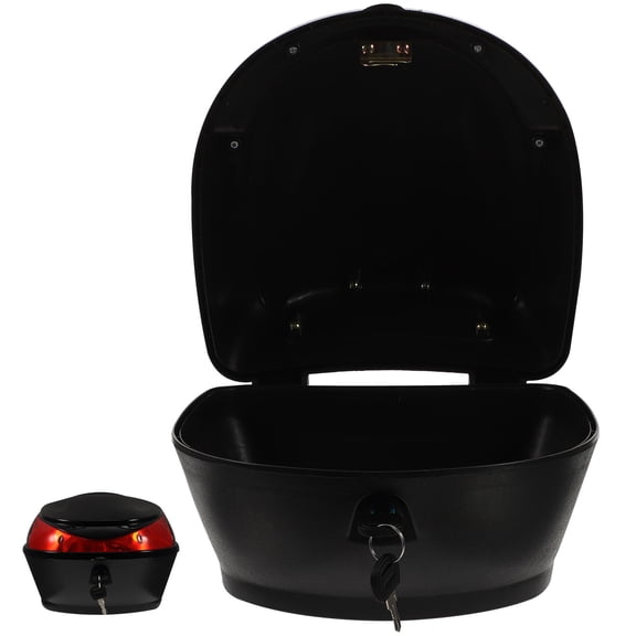 LOLIPPYY Motorcycle Tail Trunk Black Heat Resistant Strong Anti Pressure Motorcycle Back Storage Box