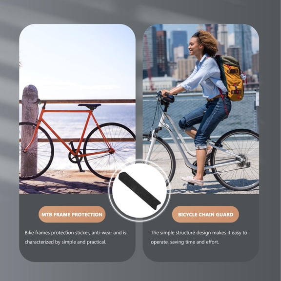 LOLIPPYY Mountain Bike Frame Protector Tape Black Anti Scratch Protective Film for Cycling Frames