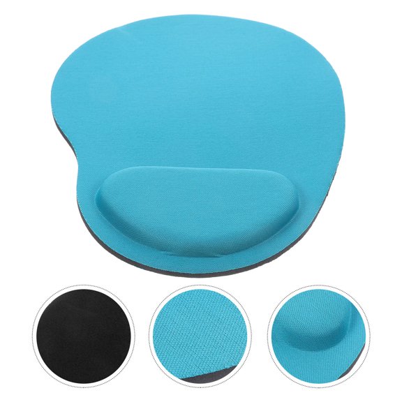 LOLIPPYY Mouse Pad Wrist Rest Sea Thicken Sponge Blue Cushion For Home Use 1Set Back to School