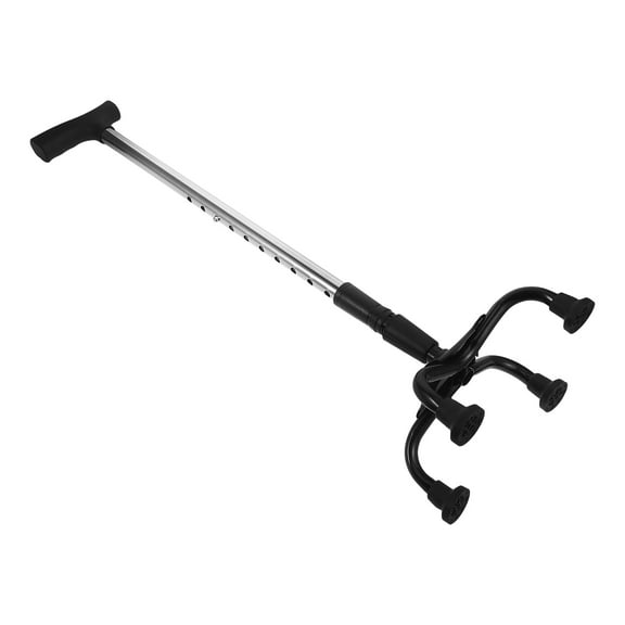 LOLIPPYY Adjustable Stainless Steel Folding Walking Cane with Pronged Base for Elderly Stability