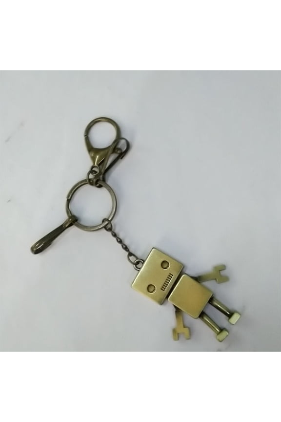 Multi Color Metal Robot Keychain Durable Design for Keys Bags and Accessories