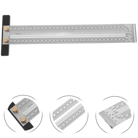 LOLIPPYY Multifunctional Metal Ruler with Multi-Color Design for Accurate Angle and Width Measurement, and Precise Tool
