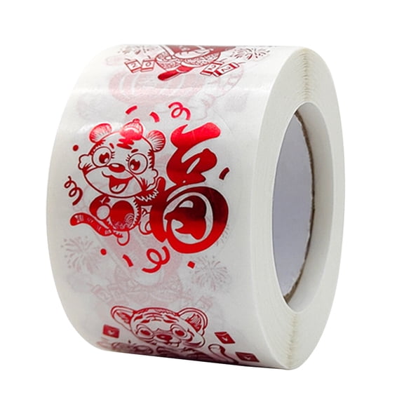 LOLIPPYY Multi Color New Year Envelope Decals SelfAdhesive Sealing Stickers for Decor 1 Roll