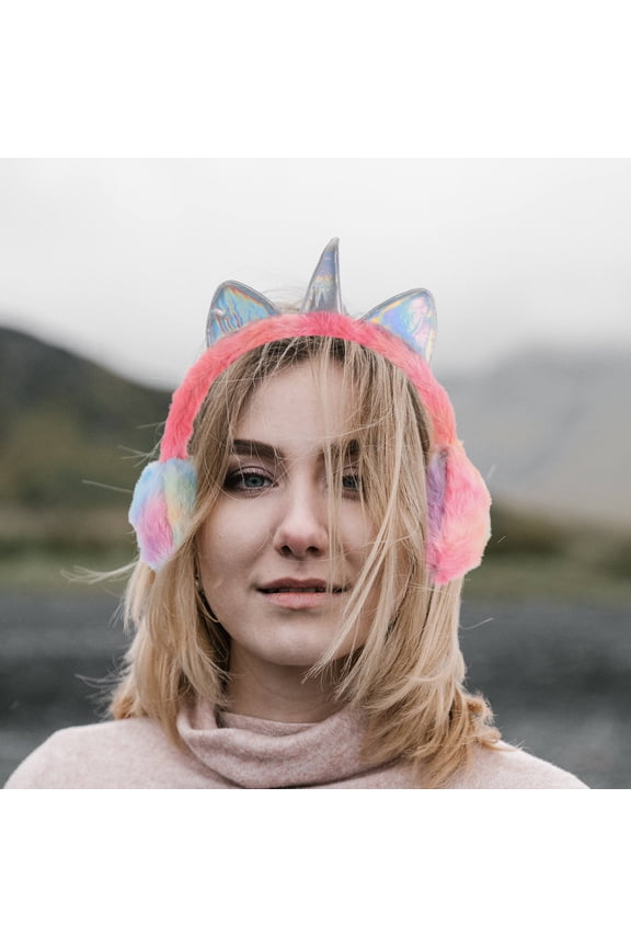 Colorful Plush Earmuffs for Winter Warmth and Ear , Ideal for Outdoor Activities and Cold Weather