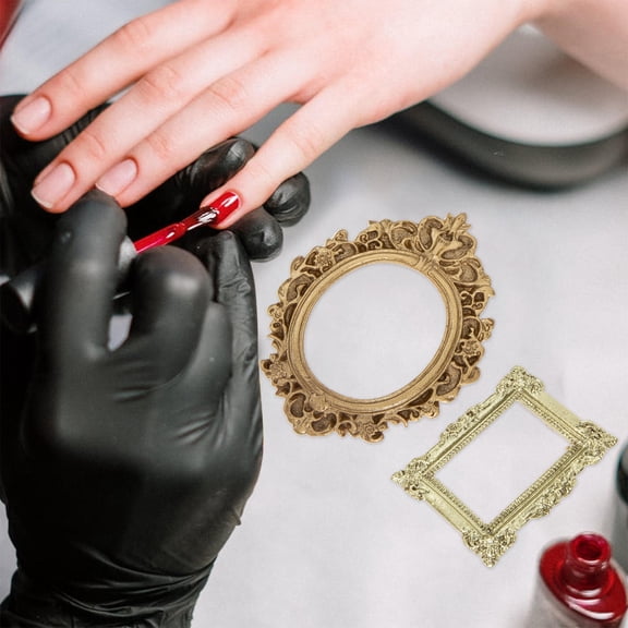 LOLIPPYY Multi Color Resin Nail Decor Mini Frames for Photo Props and Home Decoration 7pcs Set