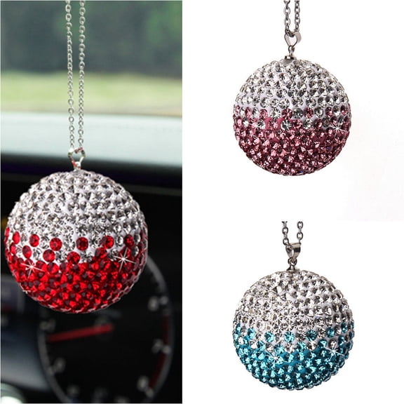 LOLIPPYY Multi Color Rhinestone Car Hanging Pendant Auto Accessories for Decoration Made of Stainless Steel 3.5 Inches
