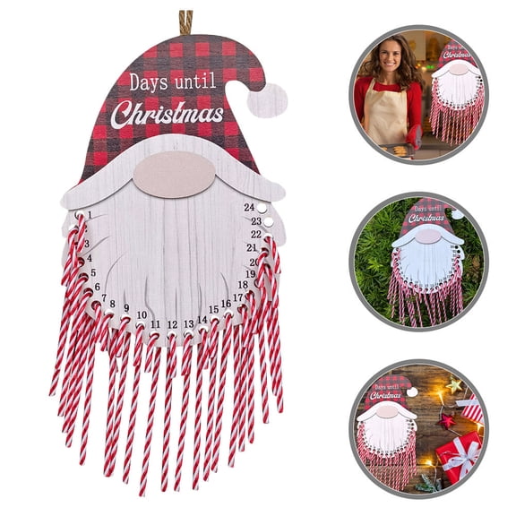 LOLIPPYY Multi-Color Christmas Advent Calendar Wall Hanging Decoration for Holiday Countdown, 12.5 Inch Festive Seasonal Decor