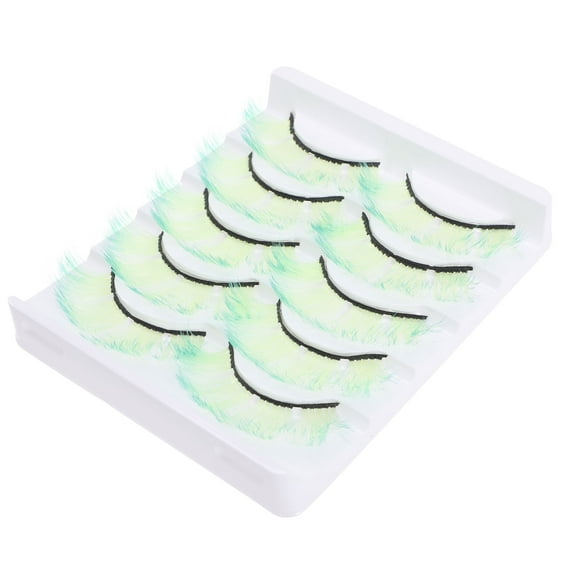 LOLIPPYY 5 Pairs Multi-Color Fluorescent Synthetic False Eyelashes, Bright Decorative Lashes for Parties, Festivals, and Special Events
