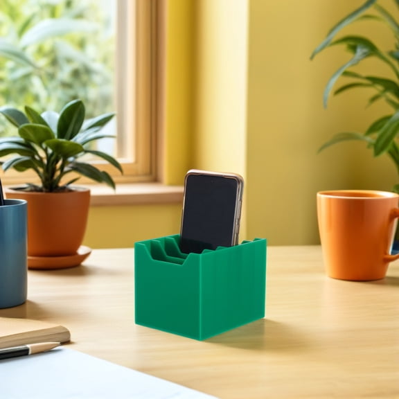 LOLIPPYY Acrylic Phone Organizer with Multiple Compartments for Classroom, Office, Desk, and Conference Room Storage Box