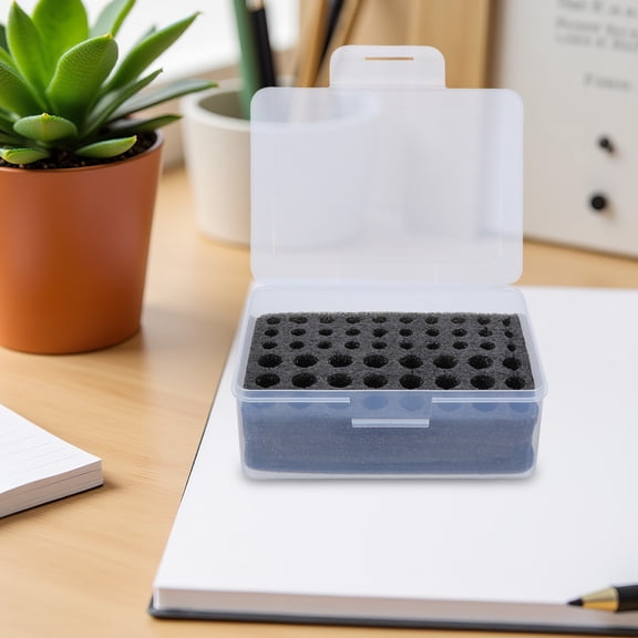LOLIPPYY Multi Compartment Plastic Battery Box for Aa Aaa Batteries with Foam Inserts and Secure Lock