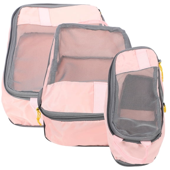 LOLIPPYY Multi Compression Packing Cubes Set Oxford Cloth Travel Storage Organizer for Clothes Shoes Toiletries 3pcs