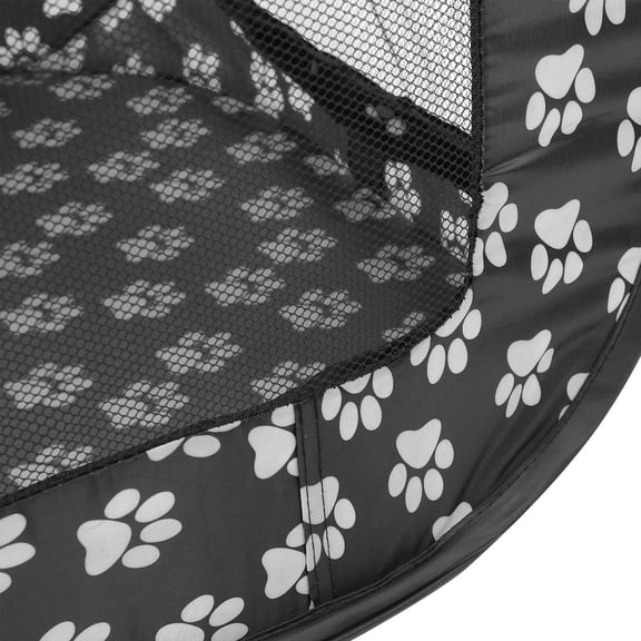 LOLIPPYY Multi Functional Indoor Pet Tent Black Foldable Dog Playpen and Cat Nest