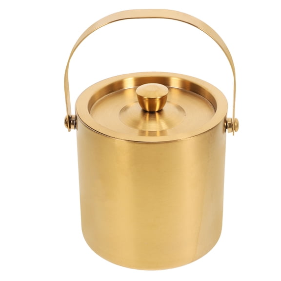 LOLIPPYY Bar Supply Stainless Steel Ice Cube Bucket in Golden Color for Beverage Cooling