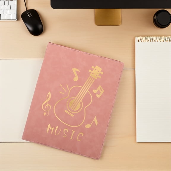 LOLIPPYY Multi Page View Sheet Music Storage Pink Folder For Music With Metal Design For Students 1Pcs