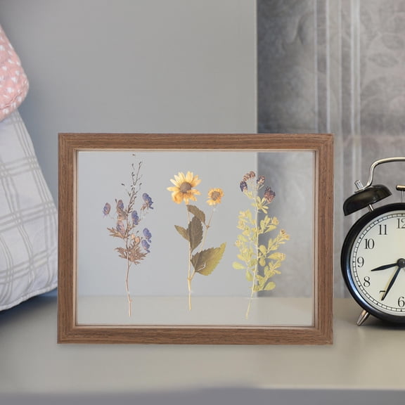 LOLIPPYY Multi Photo Frame Glass Flower Frame for Desktop Placement with Density Board 1Set