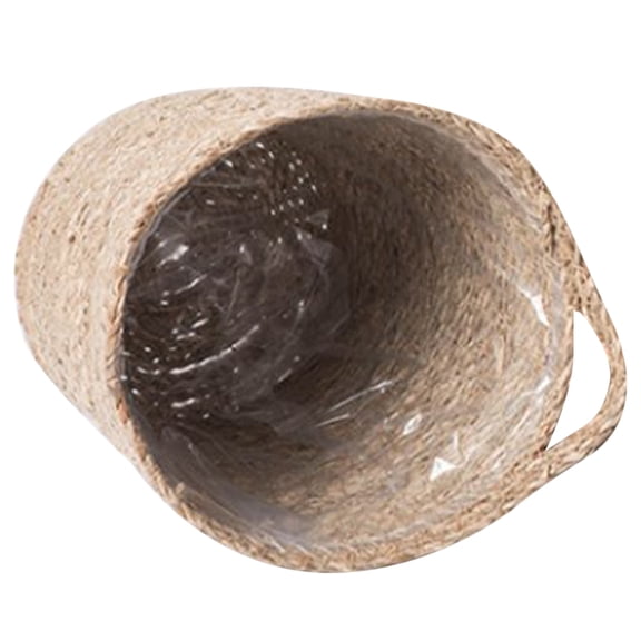 LOLIPPYY Multi Purpose Beige Woven Plant Basket Straw Material Durable Decorative Storage Solution