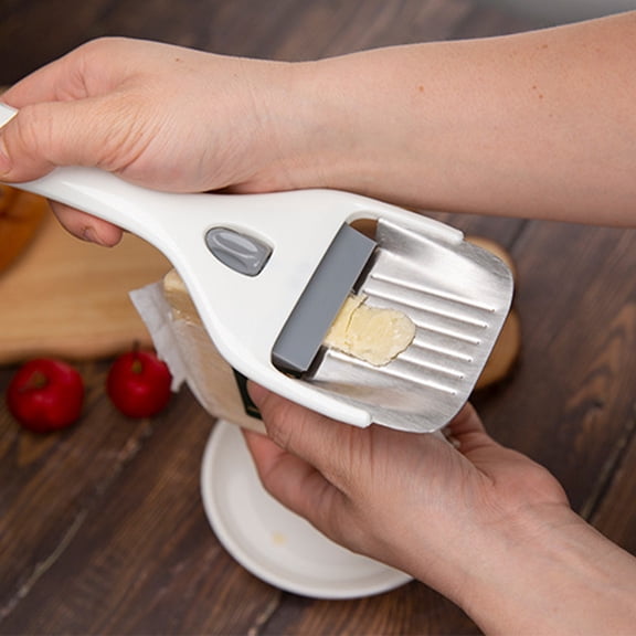LOLIPPYY Grey Plastic Cheese Plane with Ergonomic Handle for Home Kitchen Use, Easy Slicing and Grating Tool