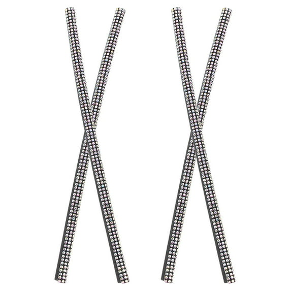 LOLIPPYY 4pcs Multi Rhinestone Car Decoration Strips, Universal Fit, Easy to Install, Stylish Auto Interior Accessories