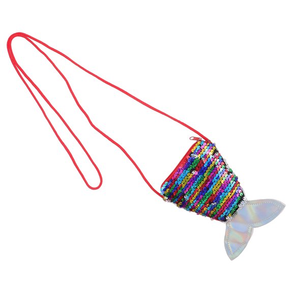 LOLIPPYY Mermaid Tail Coin Wallet with Twotone Sequins Durable Polyester Material