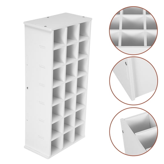 LOLIPPYY Multifunctional White Paint Storage Rack for Pigment Bottle Holder and Craft Paint Organizer